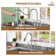 Sleek 2-Handle Bridge Kitchen Faucet with Three Function Pull-Down Sprayhead
