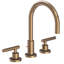 East Linear Widespread Bathroom Faucet with Drain Assembly-427952426