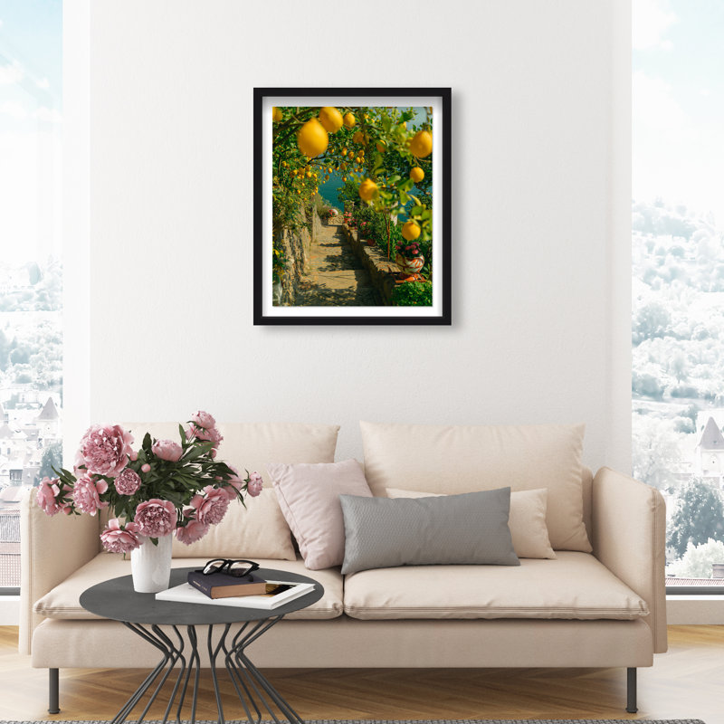 Lemon Grove Shadowbox Food & Beverages Print by Oliver Gal, Black Frame, 16 x 20, 21.5"H x 25.5"W, Black Shadowbox