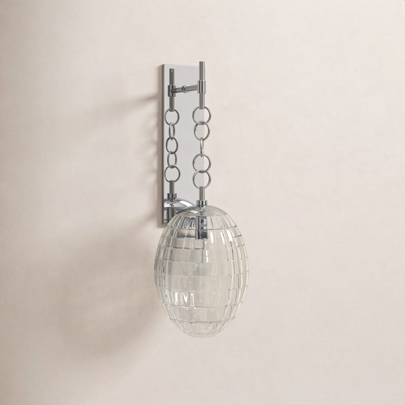 Akio Armed Sconce, Polished Nickel