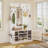 Darroll With Bench And Shoe Storage, 7-in-1 Entryway Bench With Coat Rack, Darroll With Mirror & Sensor Light & Umbrella Holders-1989982612