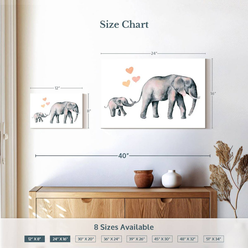 Mon amour d'éléphant, H 16 po x l 24 po