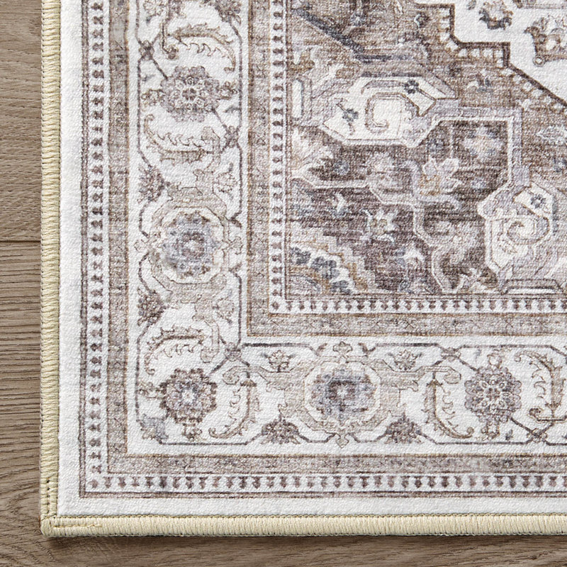Dream Mink Rylan Printed Chenille Rugs, Beige, 7'10" x 10'