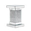 Table de bout carrée en miroir 11,8 po avec lumières DEL, table d'appoint moderne avec diamant concassé pour le salon, aucun assemblage requis