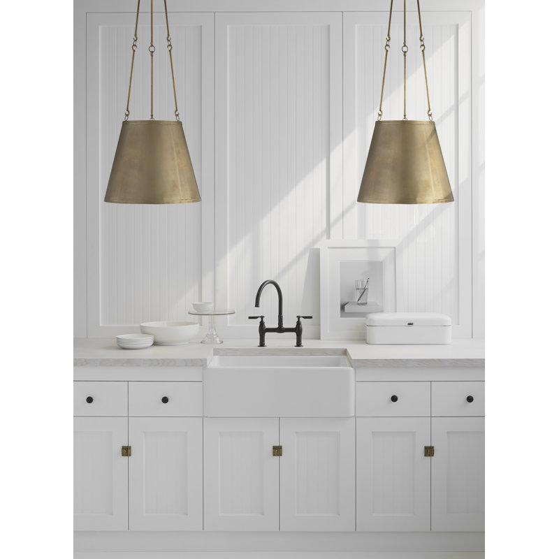 Alexa Hampton Lily Hanging Shade, Polished Nickel