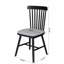 Chaises de cuisine de style campagnard (paire) - Fabrication robuste en bois massif avec sièges rembourrés, dossier moderne Windsor-1946962940