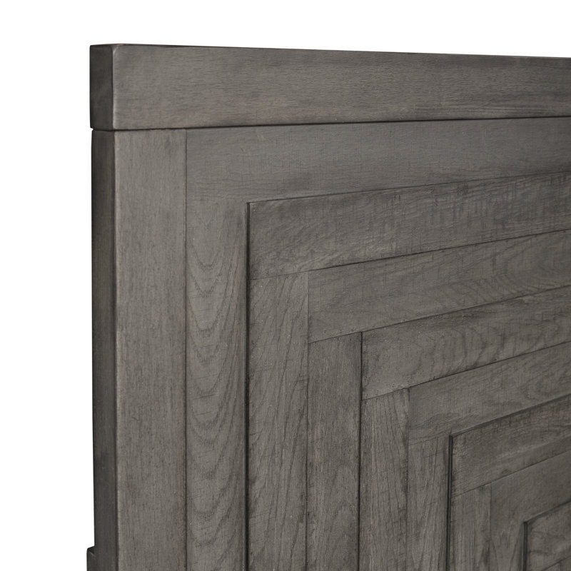 Bettee Solid Wood Headboard, Queen, Gray