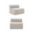 1-Piece Chenille Channel Tufted Corner Chair Modern Upholstered Modular Sofa Compression-1649262138