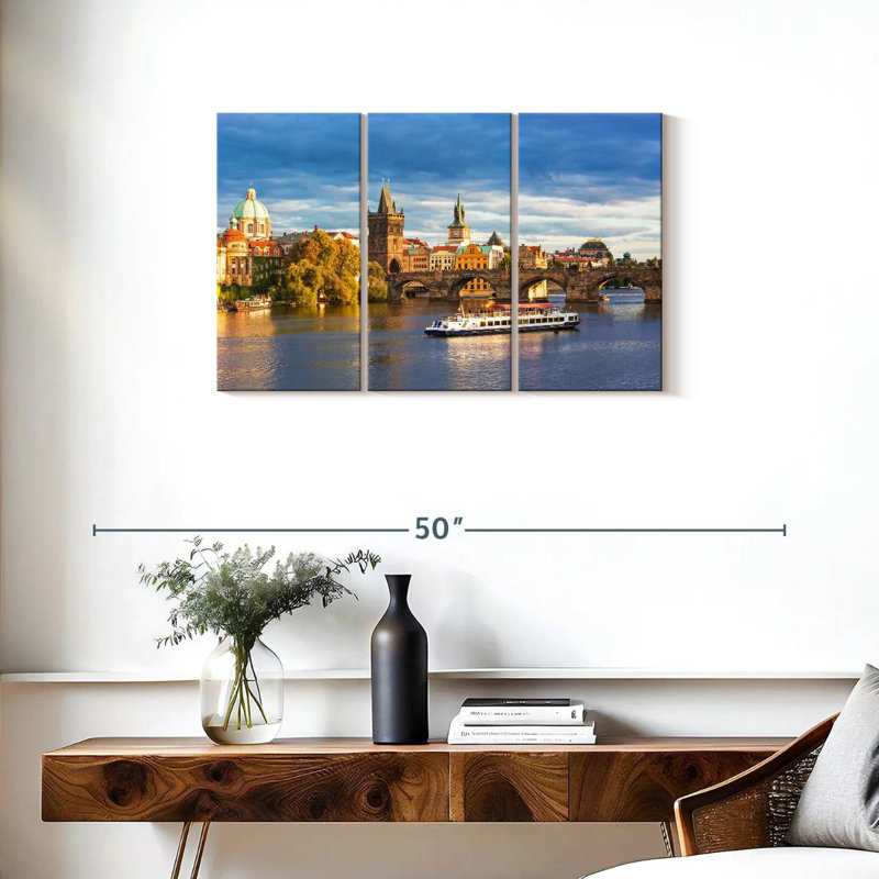 Vue pittoresque de Prague, H 20 po x l 33 po
