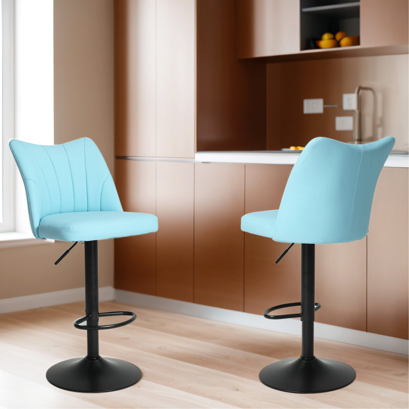 Ensemble de 2 tabourets pivotants, Bleu