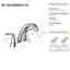 5.45" Bathroom Faucet, , 2, Mid Arc Spout, Ceramic, , Deck Mounted, Stain Modern 2 Handles, , Abs Components-123114732