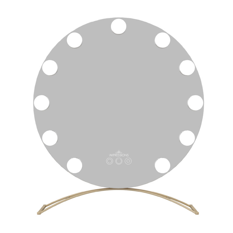Miroir de salle de bain Hollywood, 19,5 po x 19,5 po, Blanc