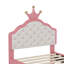 Lit princesse en cuir PU avec tête de lit capitonnée-118012635
