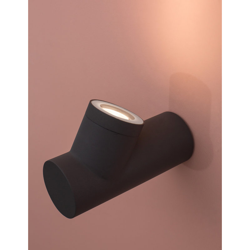 Frosted Glass Outdoor Armed Sconce