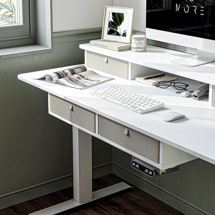 Inbox Zero Euri Adjustable Metal Base Standing Desk & Reviews | Wayfair