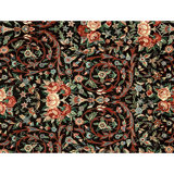 High-Quality Hand-Knotted Black And Ivory Area Rug