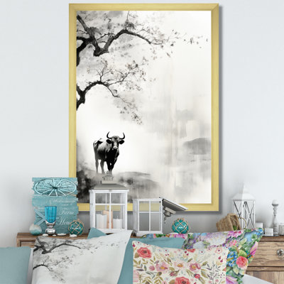 Jaceyon, art asiatique, vache Sumi XV
