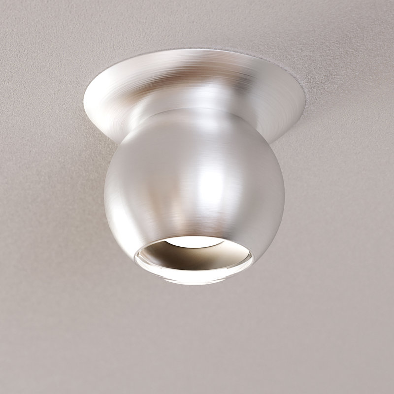 Hemisphere 1 - Light LED Flush Mount, Natural Anodized
