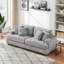 Canapé en velours 3 places avec 4 coussins décoratifs Corduroy-116190549-124435399