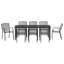 Vidaxl Garden Dining Set Anthracite Powder-Coated Steel Outdoor Porch Terrace
