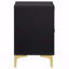 Table de chevet rectangulaire noire à 2 tiroirs-456621366