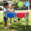 Table de jeu réglable à 4 stations ECR4Kids sable et eau, bacs sensoriels, bleu / rouge-99331220