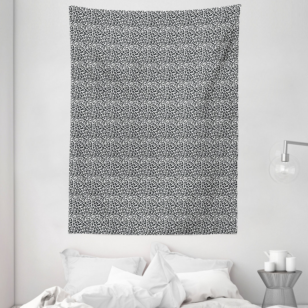 Wandbehang Monochrome Grafik Stil Wild Dschungel Tier abstrakte Haut Flecken