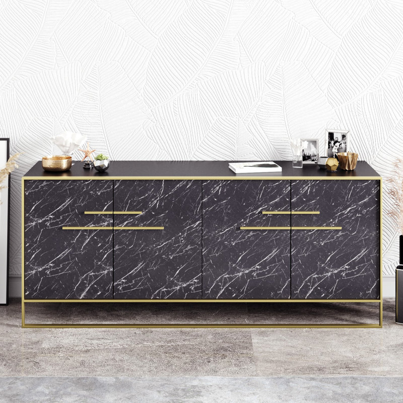 Buffet Mario de 70,87 pi de largeur, Noir