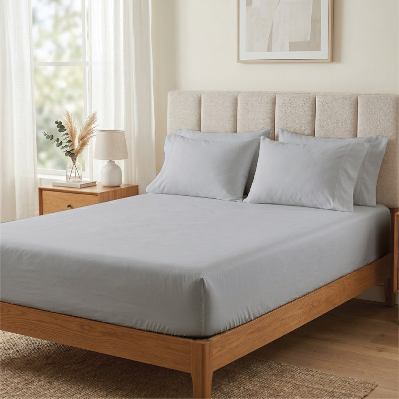 Eemeli Microfiber 30cm Deep Pocket Fitted Sheet – Ultra-Soft, Wrinkle-Resistant, Breathable Bedding for Standard Mattresses
