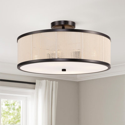 18" Rope Semi-Flush Mount Ceiling Light