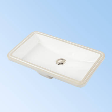 Nantucket Sinks GB-17x13-W Undermount Rectangle Ceramic Sink In White