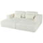 Canapé-lit double avec 2 coussins - Canapé convertible divisé pour les salons, les appartements et les bureaux-979894944