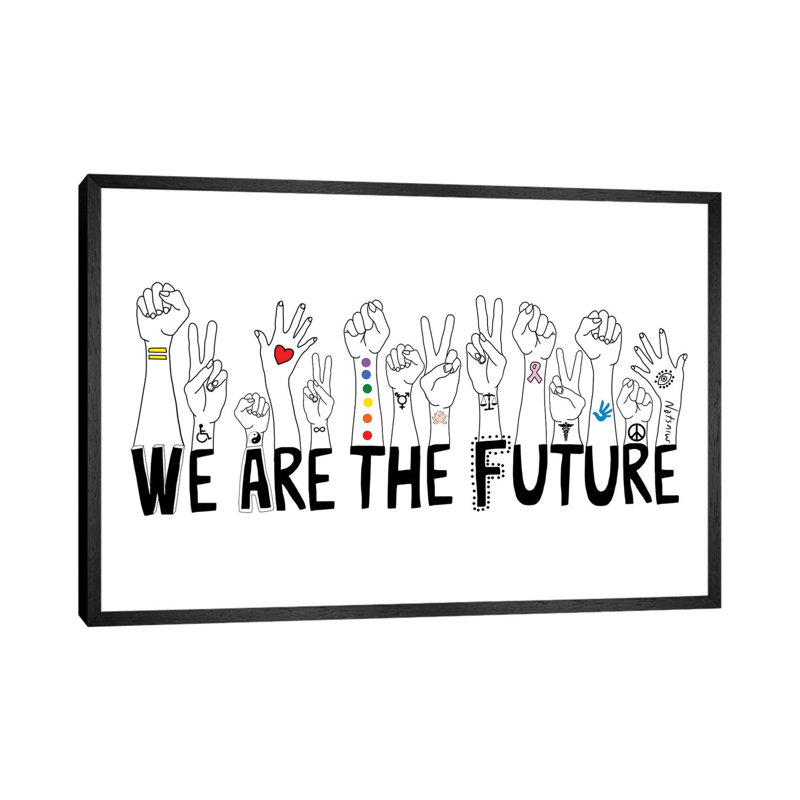 We Are The Future by Annelein Beukenkamp - Print on Canvas, 66.04 cm H x 45.72 cm W, Black Framed