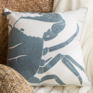  Crab Chain Stitch Square Pillow Cover & Insert