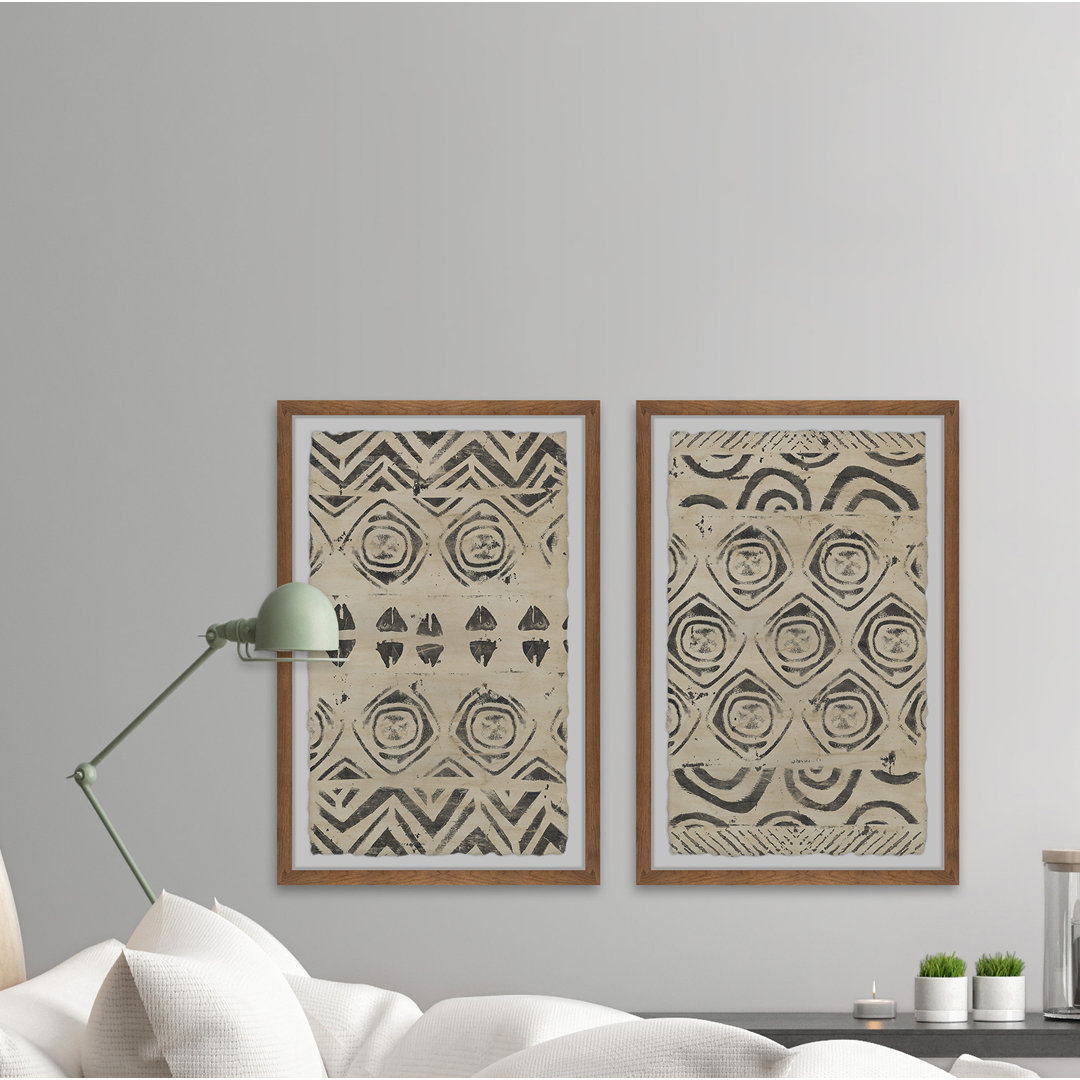 " Pattern Bazaar XII Diptych " 2 - Pieces Marmont Hill 