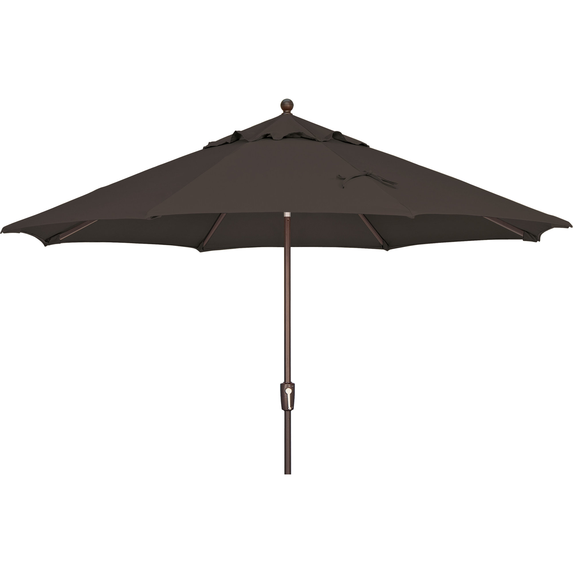 Launceston 132'' Outdoor Umbrella, Canvas Black Sunbrella® Canvas, Bronze