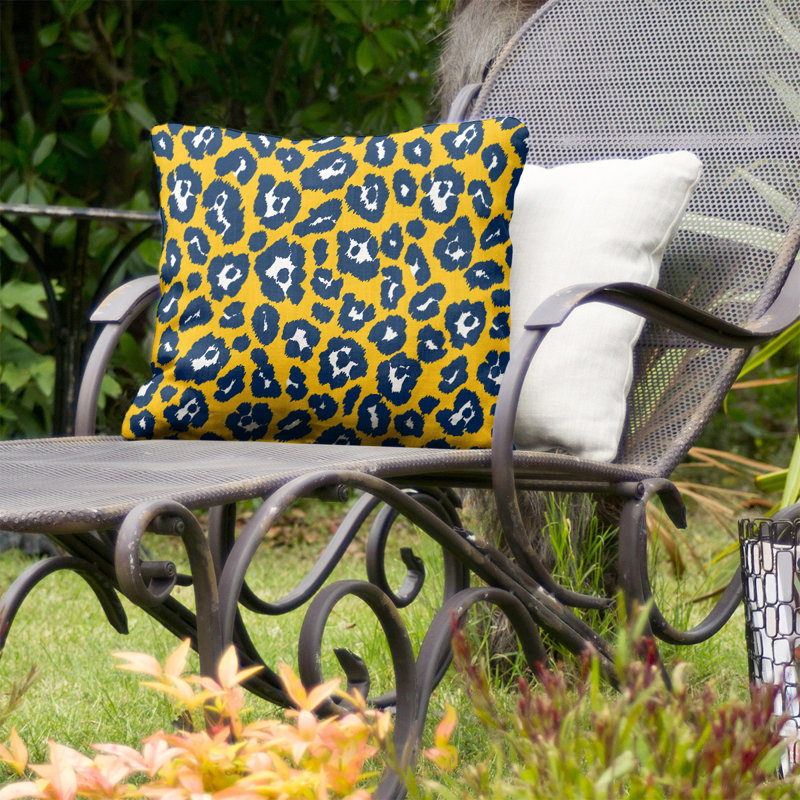Housse et insert de coussin extérieur Fly, 18" x 18", Or, noir, blanc