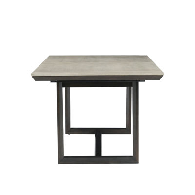 Rectangular Extendable Dining Table with Modern Farmhouse Base