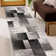 Damarus Geometric Gray/Ivory/Black Area Rug