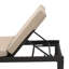FAUTEUIL PUERTA KD CHAISE, CADRE BRUN FONCÉ AVEC COUSSIN BEIGE