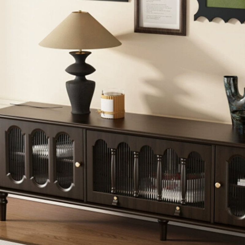 Meuble télé rétro en niche, H 23,81 po x L 78,74 po x l 15,74 po