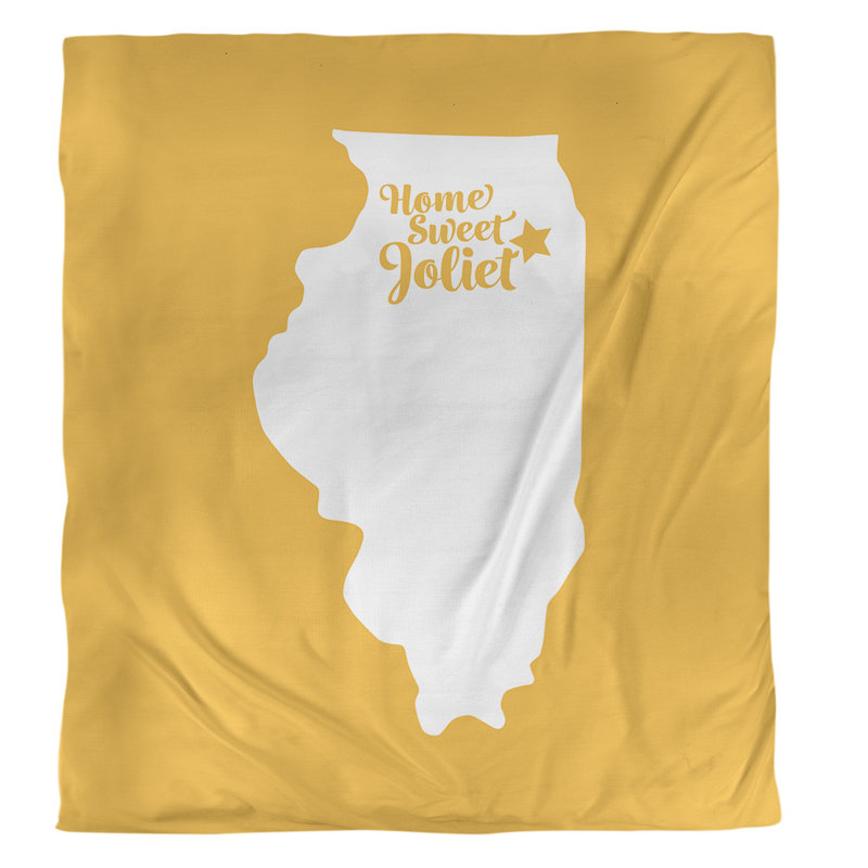 Housse de couette simple illinois Joliet, Housse de couette pour lit simple, Jaune, Polyester brossé