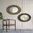 Round Gold And Black Wooden Accent Mirror