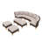 Salem Wicker Outdoor Patio Conversation Furniture Sectional Set with Cushions-98042695