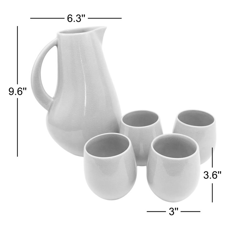 Borgen 72oz. Stoneware Pitcher, Sage