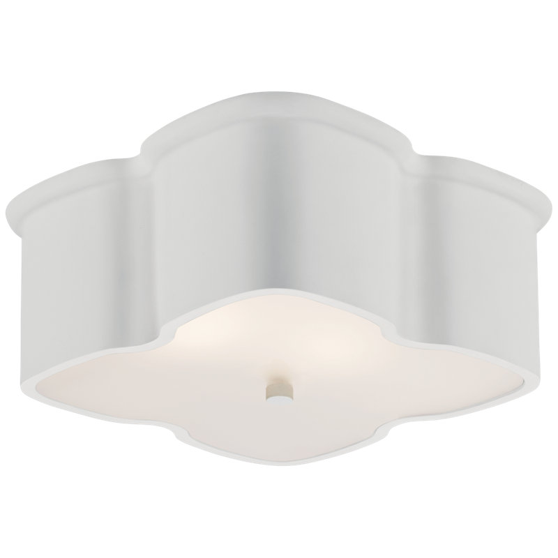 AERIN Bolsena Clover Flush Mount, White