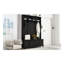 Arbre d'entrée de style moderne avec armoire de rangement et 2 grands tiroirs, banc de vestibule Widen avec 5 crochets à manteau, noir-571807600