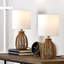 Lampe de table en rotin de 13 po Bailes