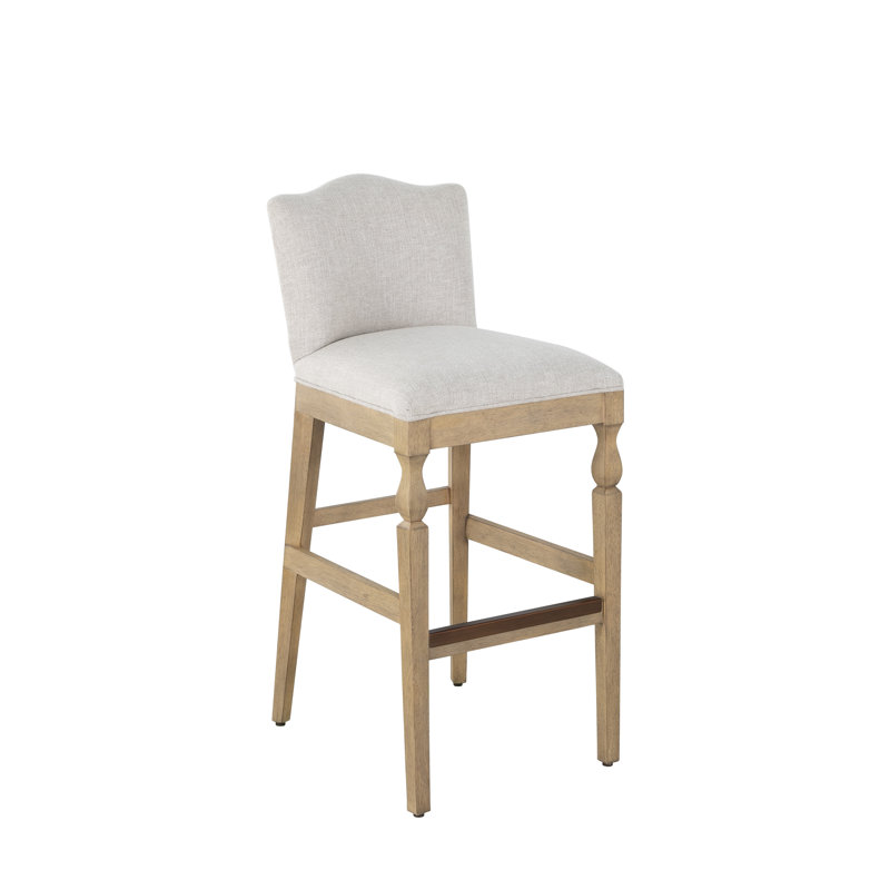 Gaston Upholstered Wooden Bar Stool, Bar Stool (30” Seat Height)