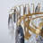 6-Light 23.6" Modern Gold Crystal Chandelier with Layered Oval Crystals